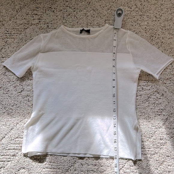 sheer block white knit top - Picture 5 of 5